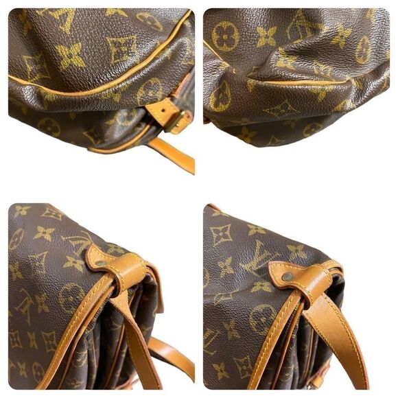LOUIS VUITTON Monogram Saumur 35 Shoulder/Crossbody Bag 💼 8901VI - Picture 12 of 16